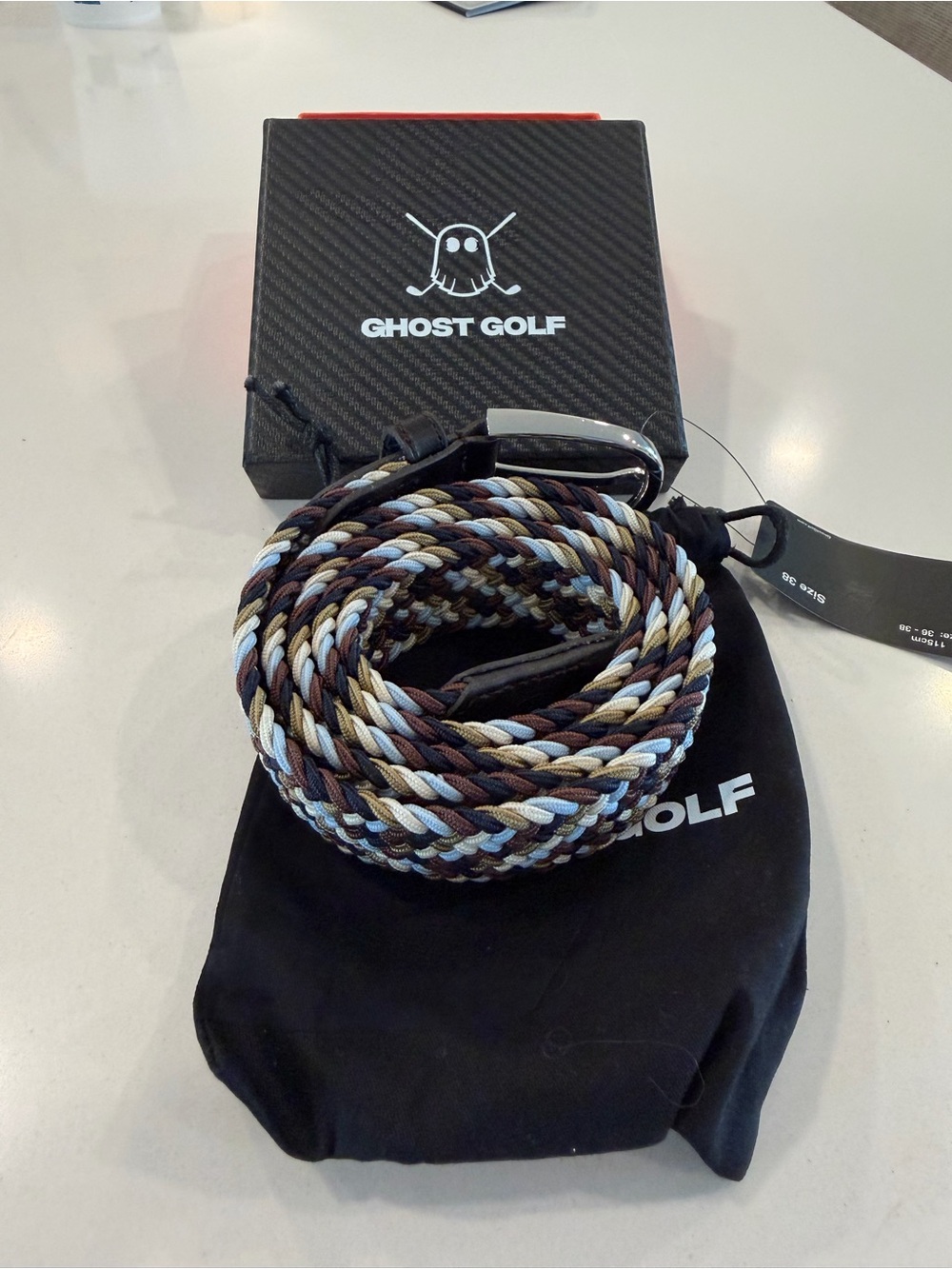 Ghost Golf Men's Woven Multicolor Belt